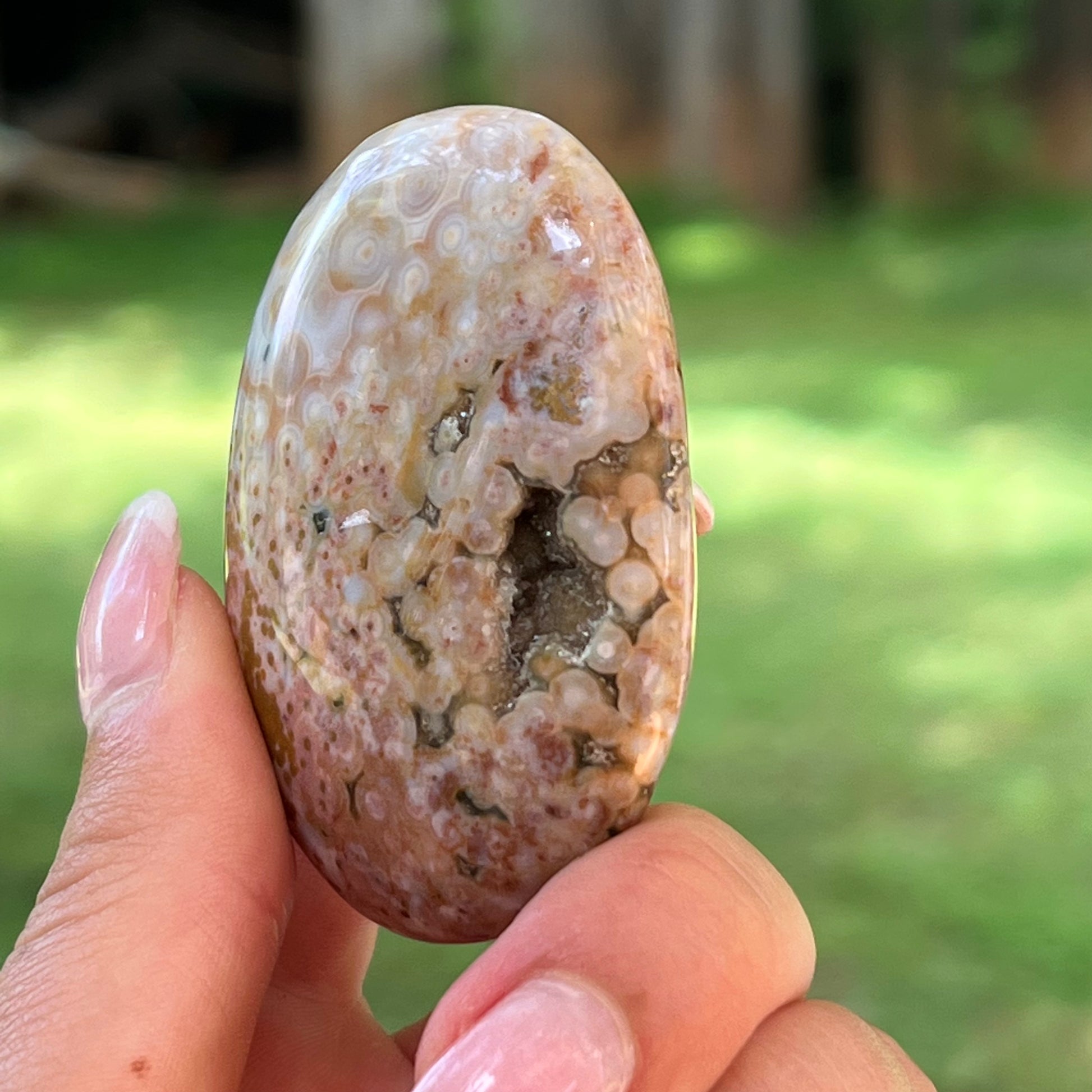 Ocean Jasper Palm Stone (#41e) - Simply Affinity