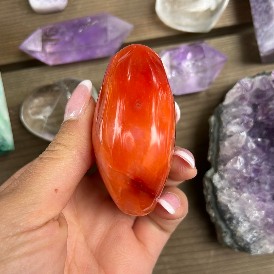 Carnelian Palm Stone (#10) - Simply Affinity