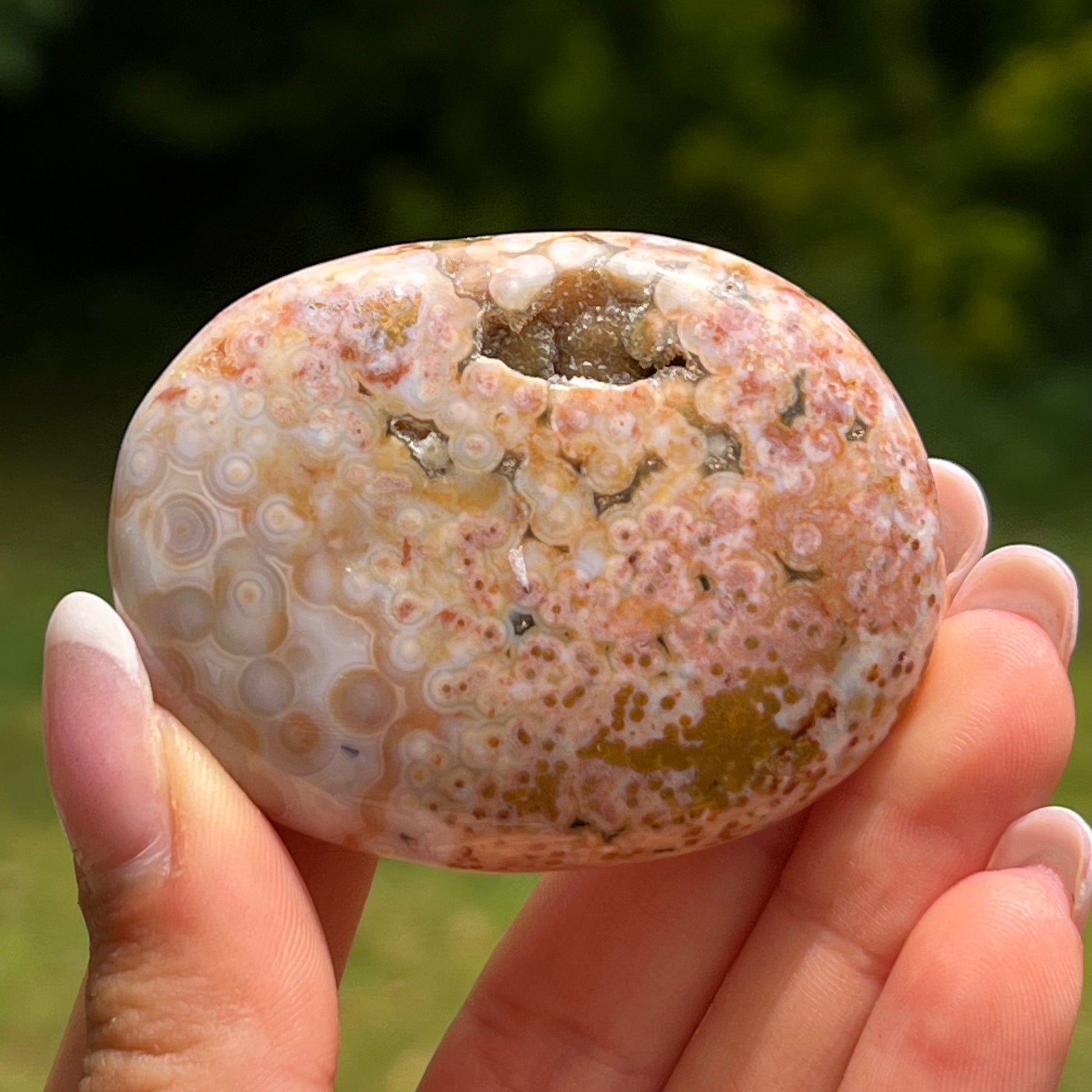Ocean Jasper Palm Stone (#41e) - Simply Affinity
