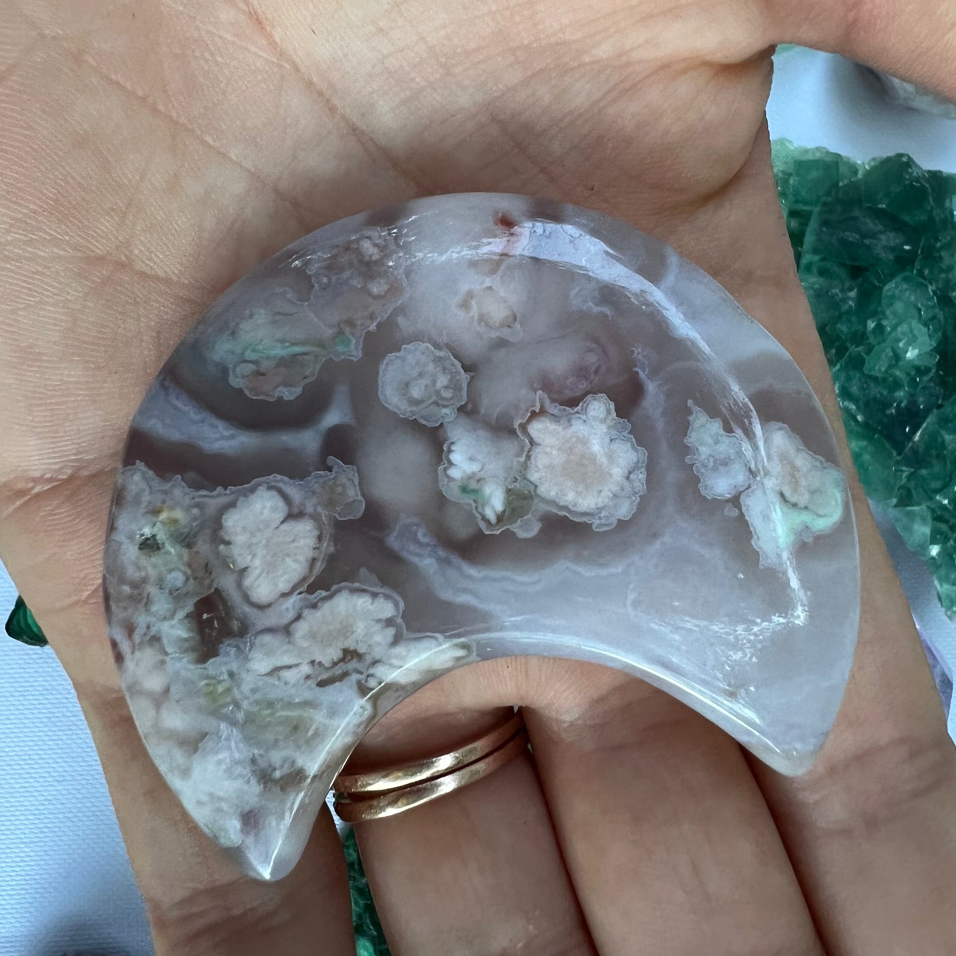Flower Agate Moon (#3) - Simply Affinity