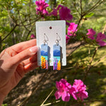 *NEW* Lakeside Floral Rectangle Earrings (OOAK)