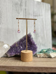 Amethyst Hoop Dangle Earrings - Ready to Ship - Simply Affinity