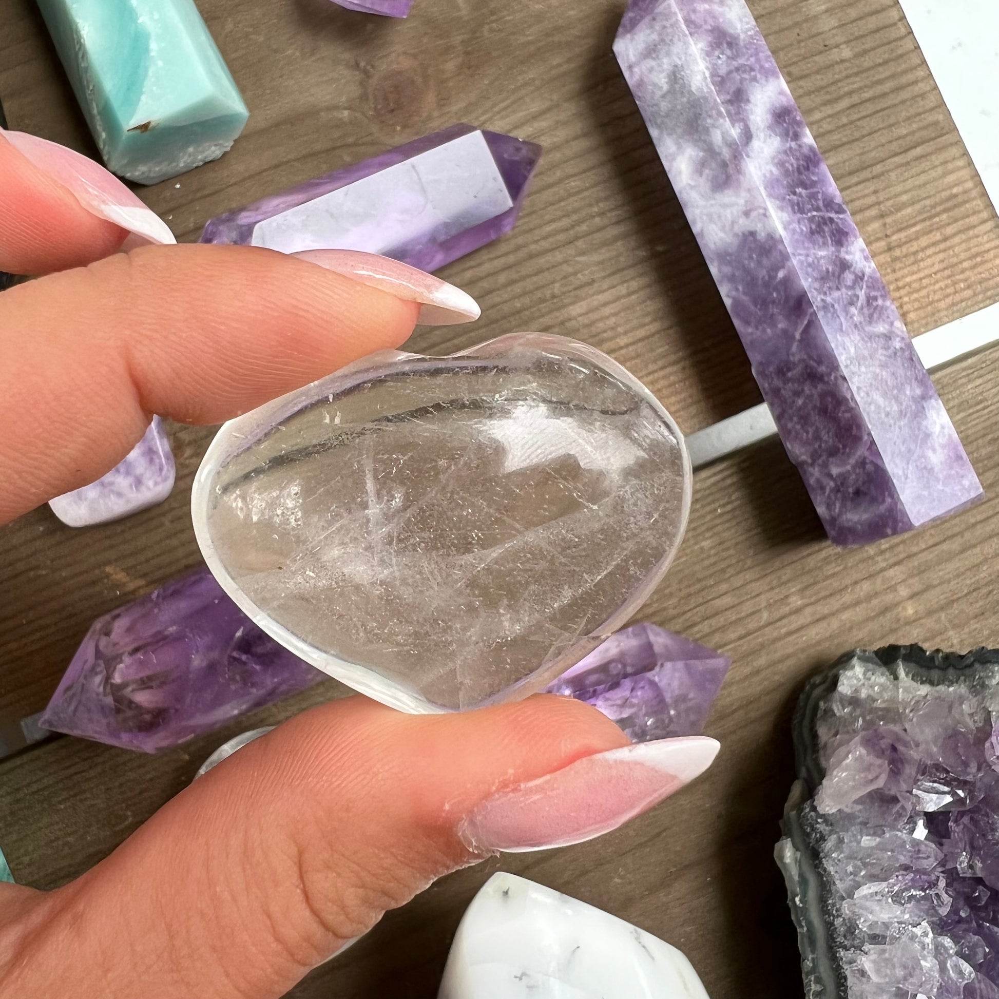 Mini Clear Quartz Heart (#2) - Simply Affinity