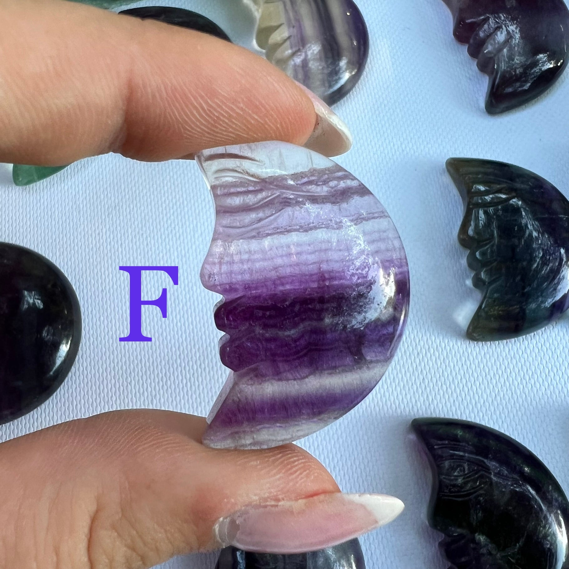 Rainbow Fluorite Moons (Choose your Favorites) - Simply Affinity