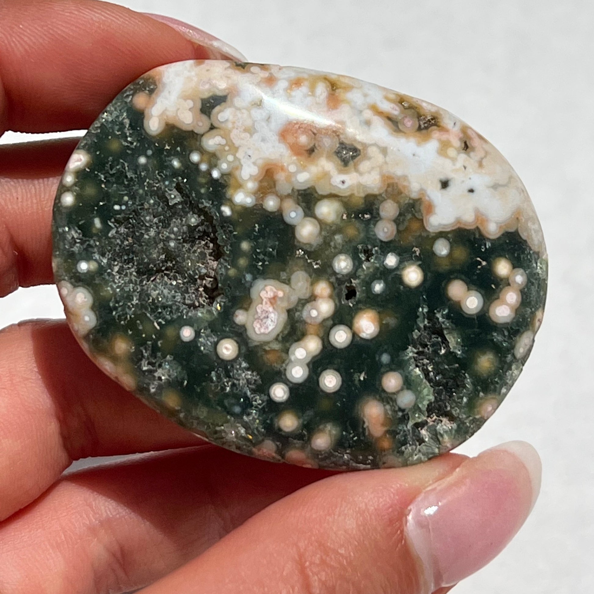 Ocean Jasper Palm Stone (#25e) - Simply Affinity