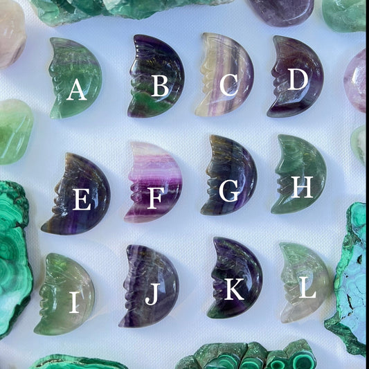 Rainbow Fluorite Moons (Choose your Favorites) - Simply Affinity