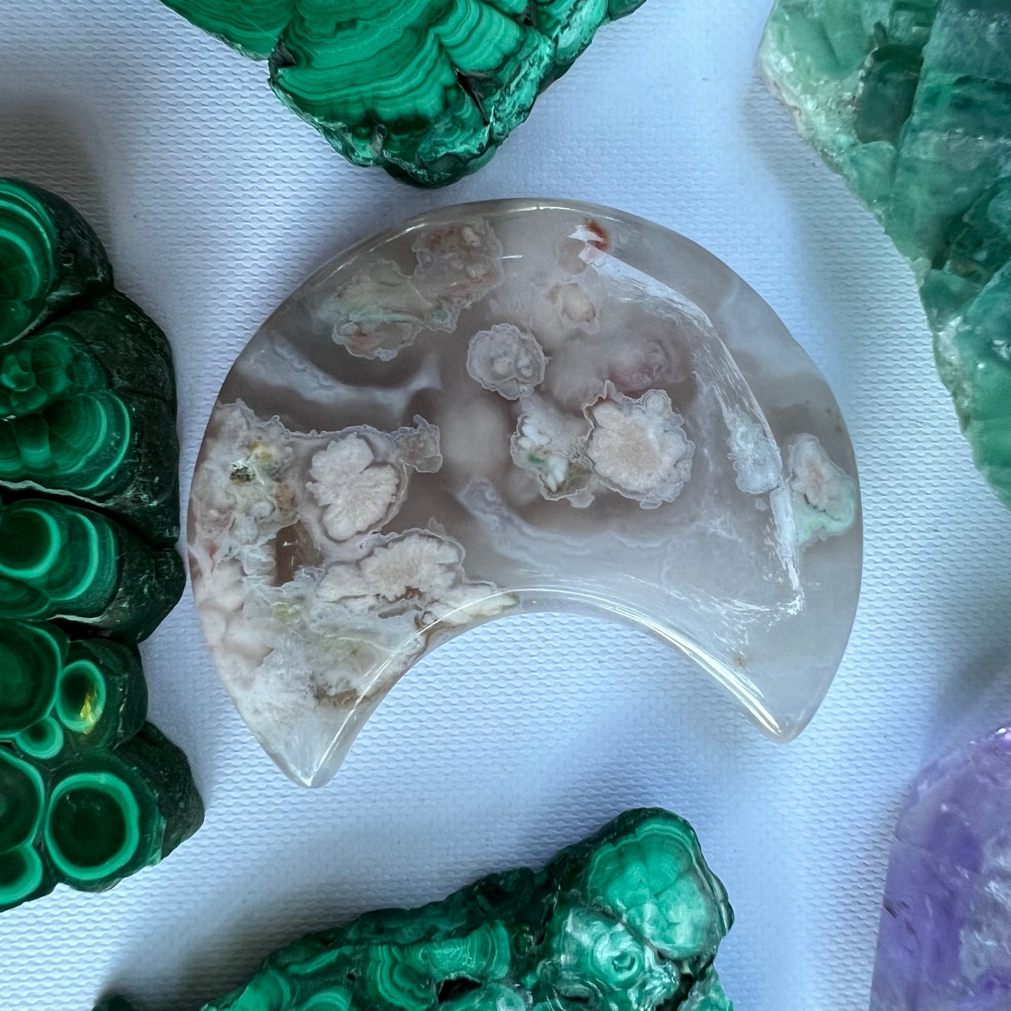 Flower Agate Moon (#3) - Simply Affinity