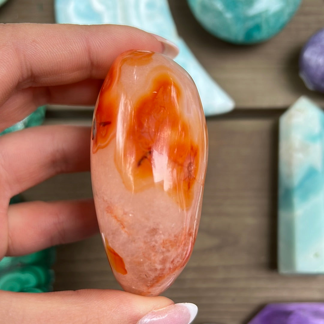 Carnelian Palm Stone (#9) - Simply Affinity