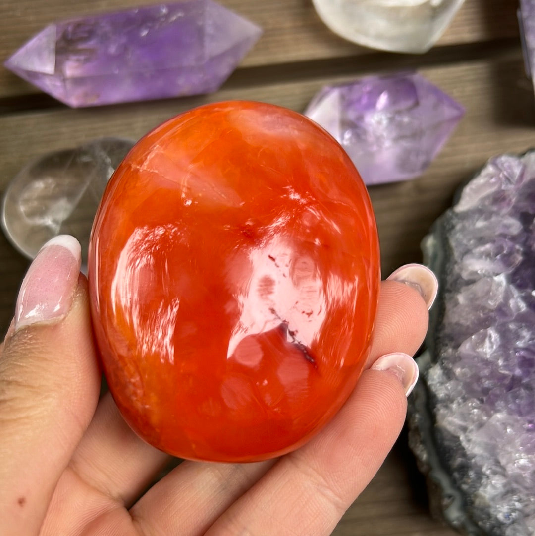 Carnelian Palm Stone (#10) - Simply Affinity