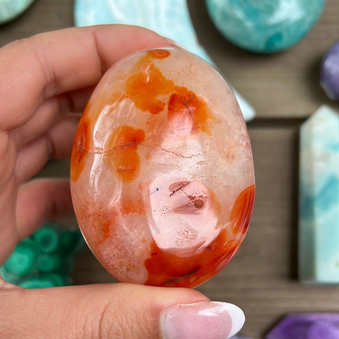 Carnelian Palm Stone (#9) - Simply Affinity