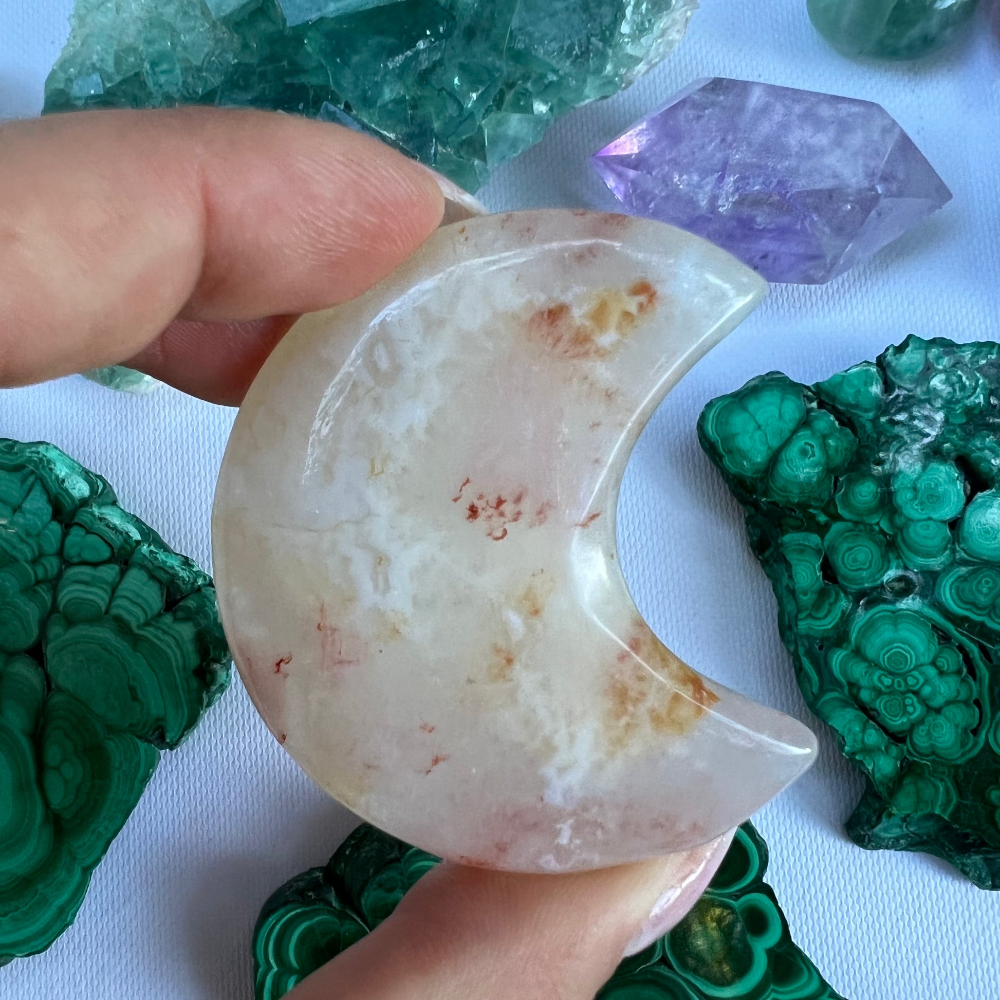 Flower Agate Moon (#10) - Simply Affinity