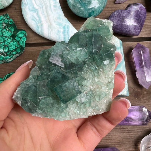 Raw Cubic Fluorite Cluster (#11) - Simply Affinity