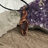 Tabasco Geode Pendant Wire- Wrapped with Garnet Accent Bead - Simply Affinity