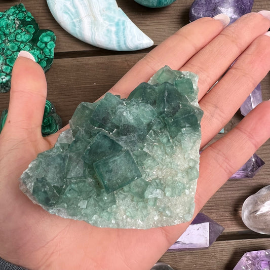 Raw Cubic Fluorite Cluster (#11) - Simply Affinity