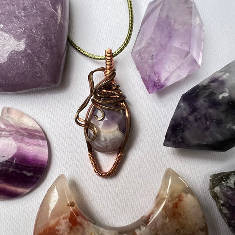 Wire-Wrapped Amethyst Pendant - Ready to Ship - Simply Affinity