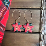 Poinsettia Polymer Clay Earrings - Simply Affinity