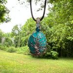 Handmade Tree of Life Amazonite Pendant with Aquamarine and Apatite - Simply Affinity