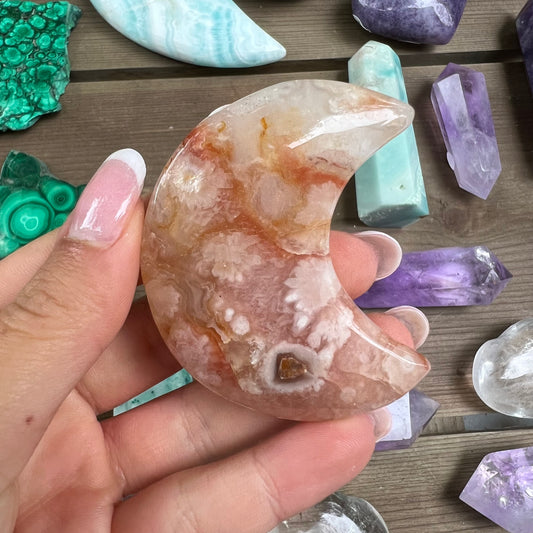 Flower Agate Moon (#1) - Simply Affinity