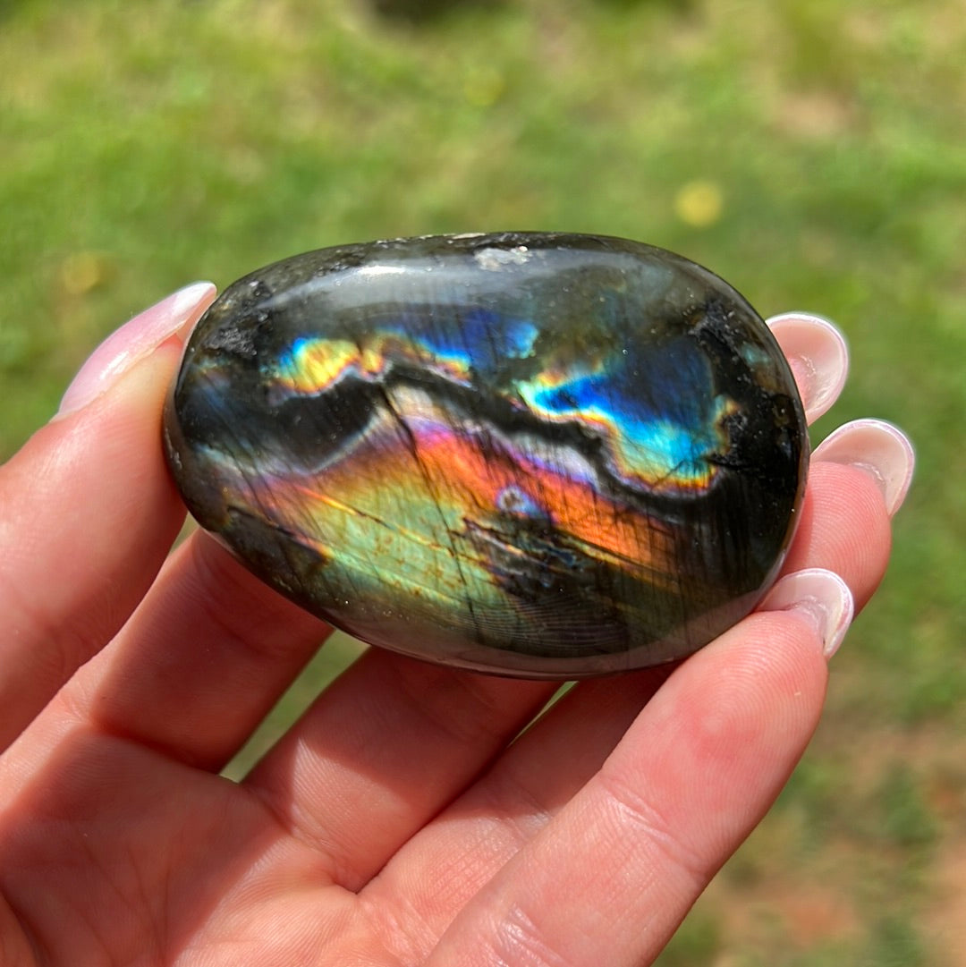 Labradorite Palm Stone (#131) - Simply Affinity