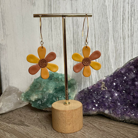 70s Flowers Polymer Clay Earrings Simply Affinity