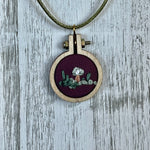 Mini Embroidered Mushroom Necklace - Simply Affinity