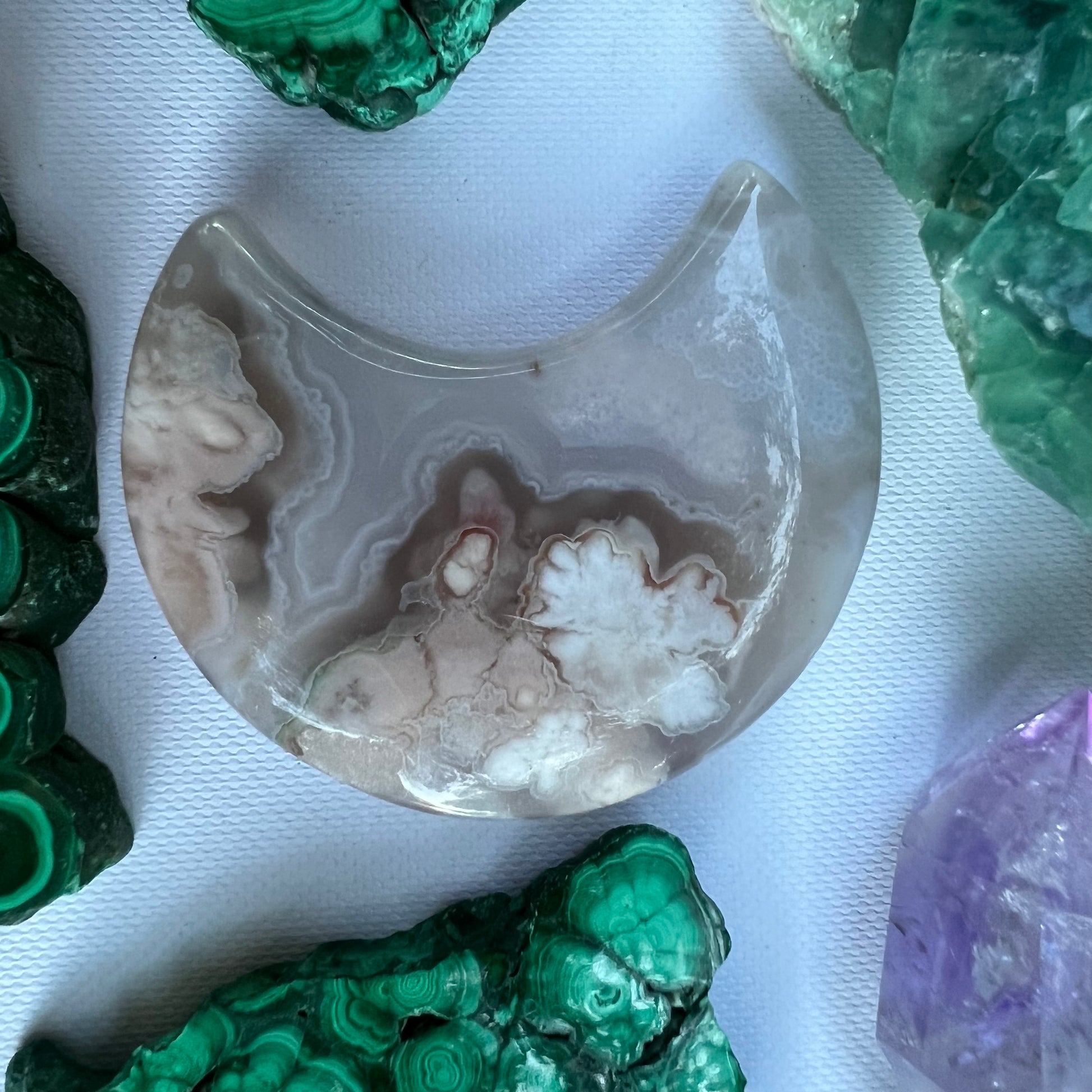 Flower Agate Moon (#3) - Simply Affinity
