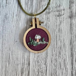 Mini Embroidered Mushroom Necklace - Simply Affinity