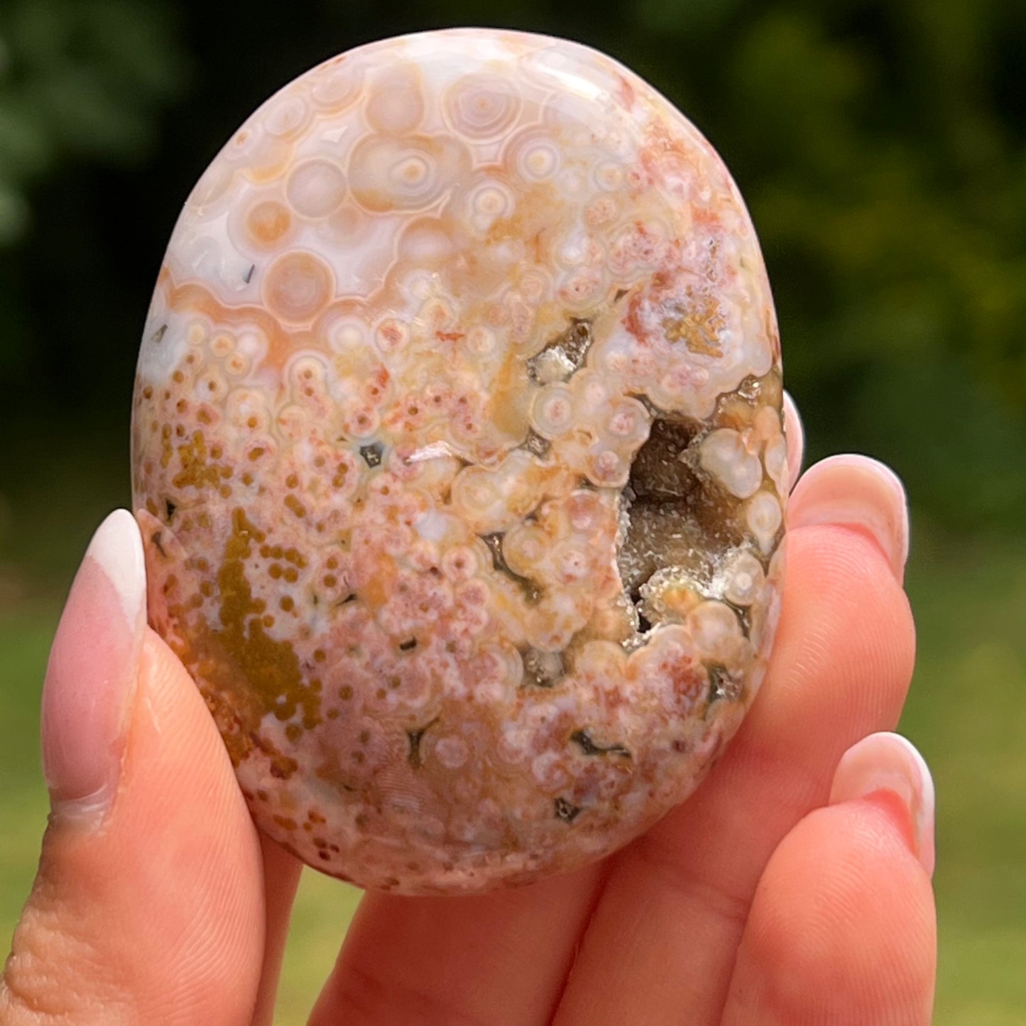 Ocean Jasper Palm Stone (#41e) - Simply Affinity