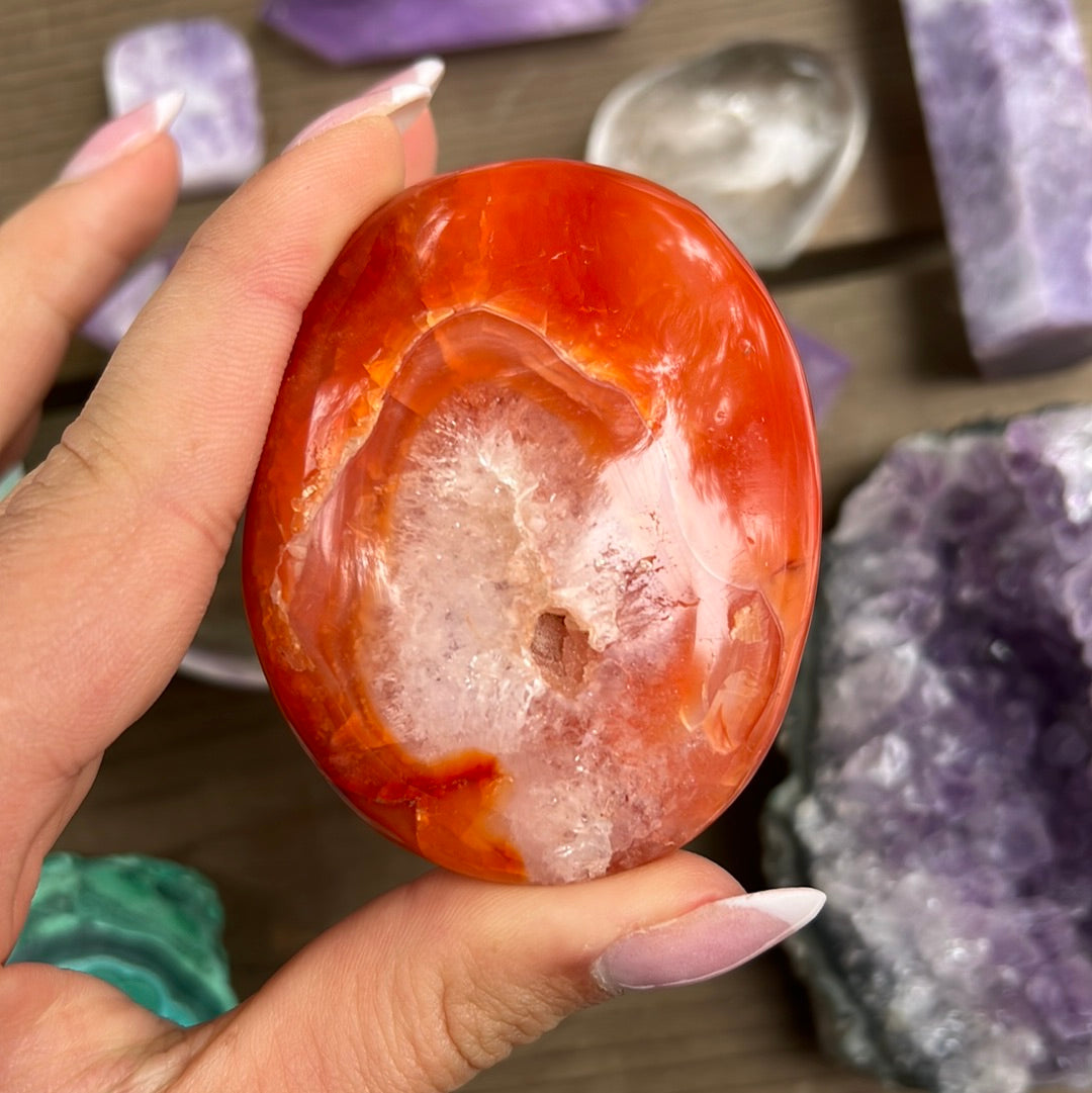 Carnelian Palm Stone (#10) - Simply Affinity