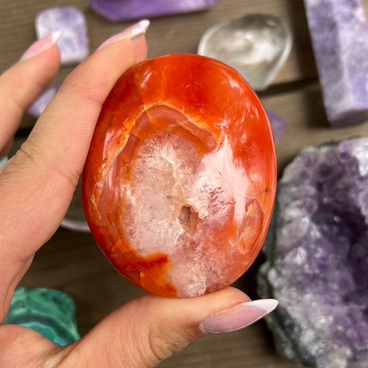 Carnelian Palm Stone (#10) - Simply Affinity