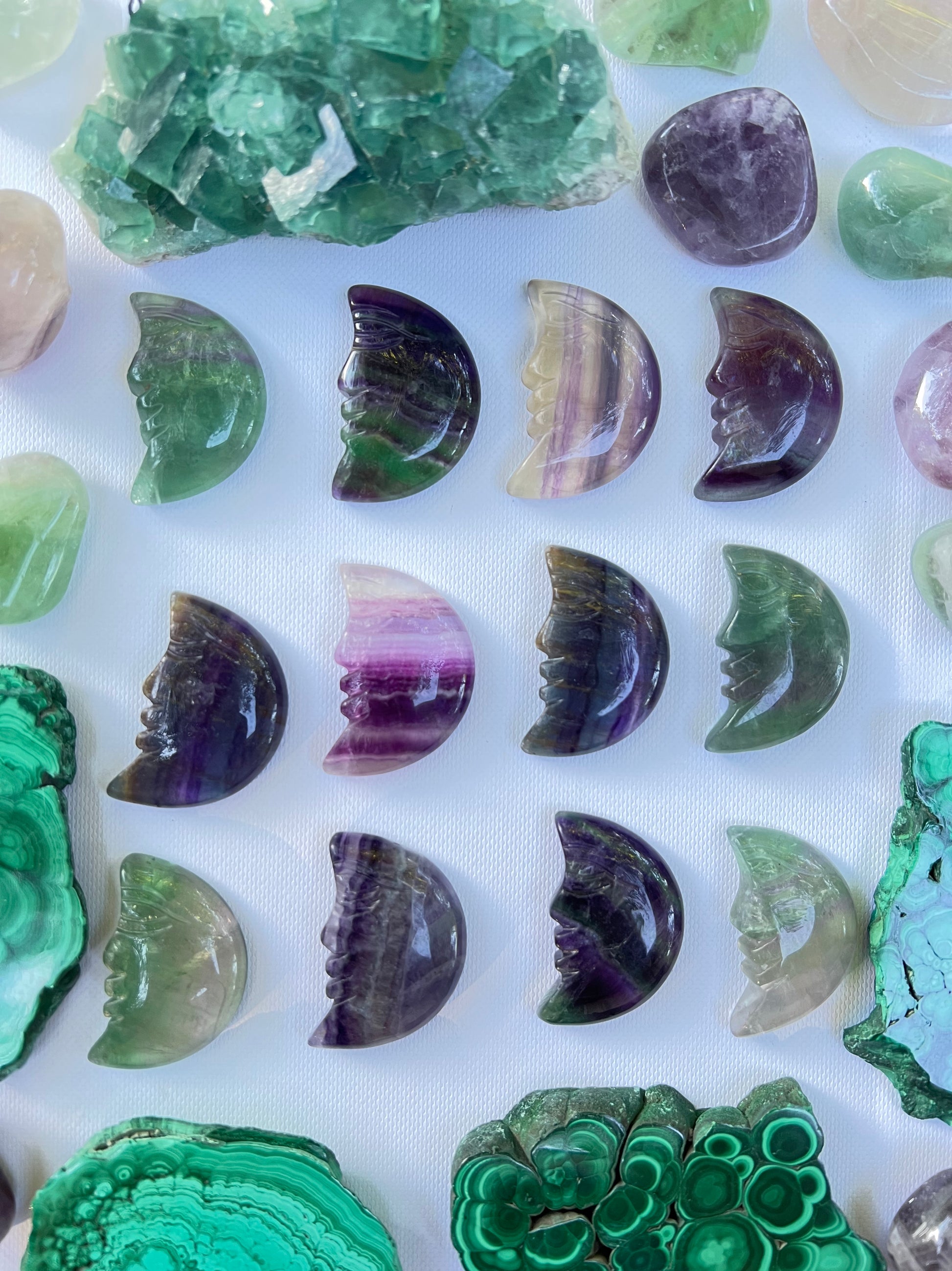 Rainbow Fluorite Moons (Choose your Favorites) - Simply Affinity