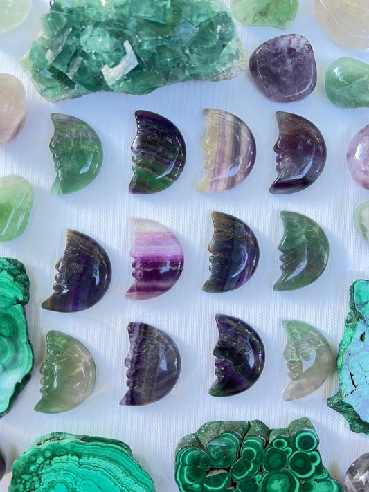 Rainbow Fluorite Moons (Choose your Favorites) - Simply Affinity