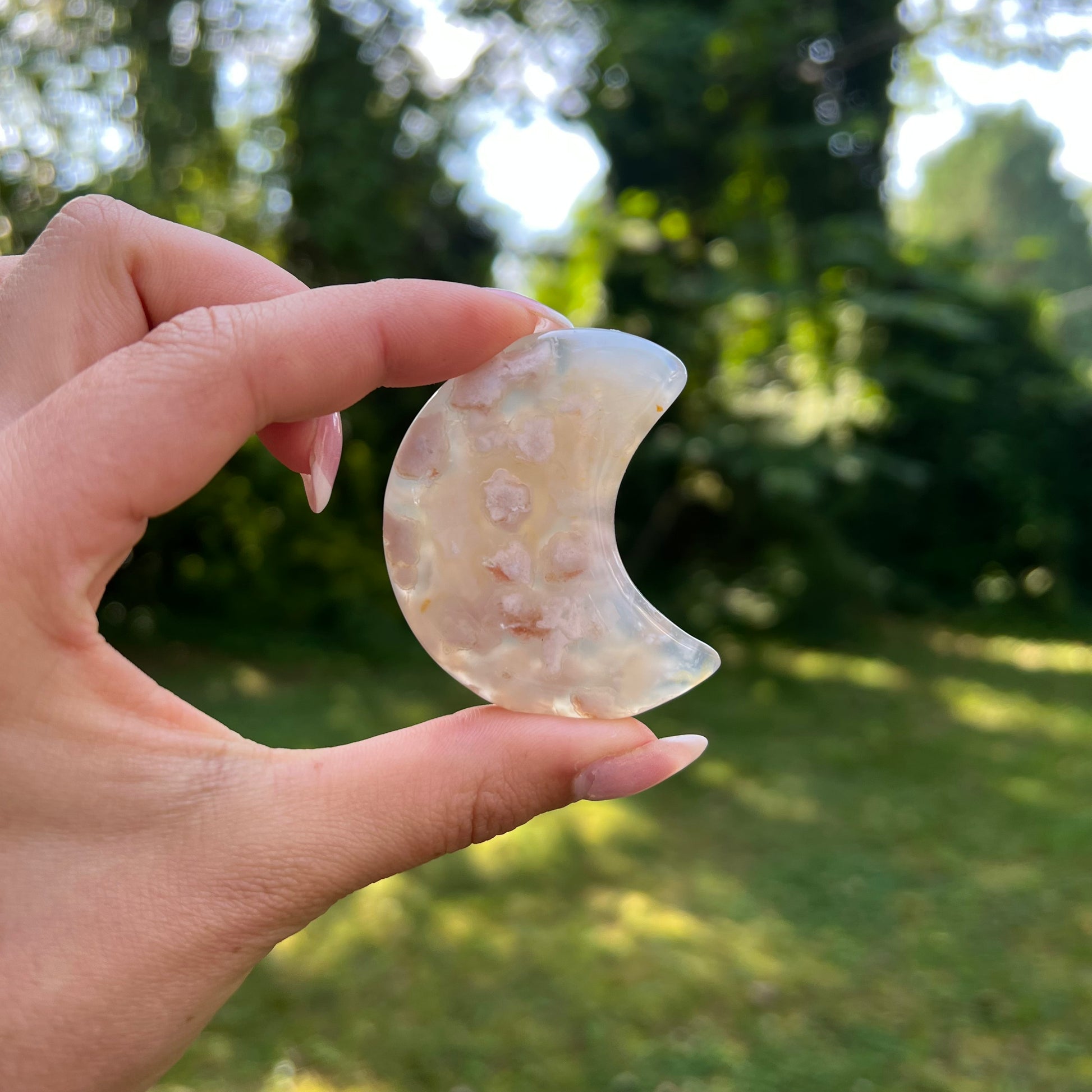 Flower Agate Moon (#7) - Simply Affinity