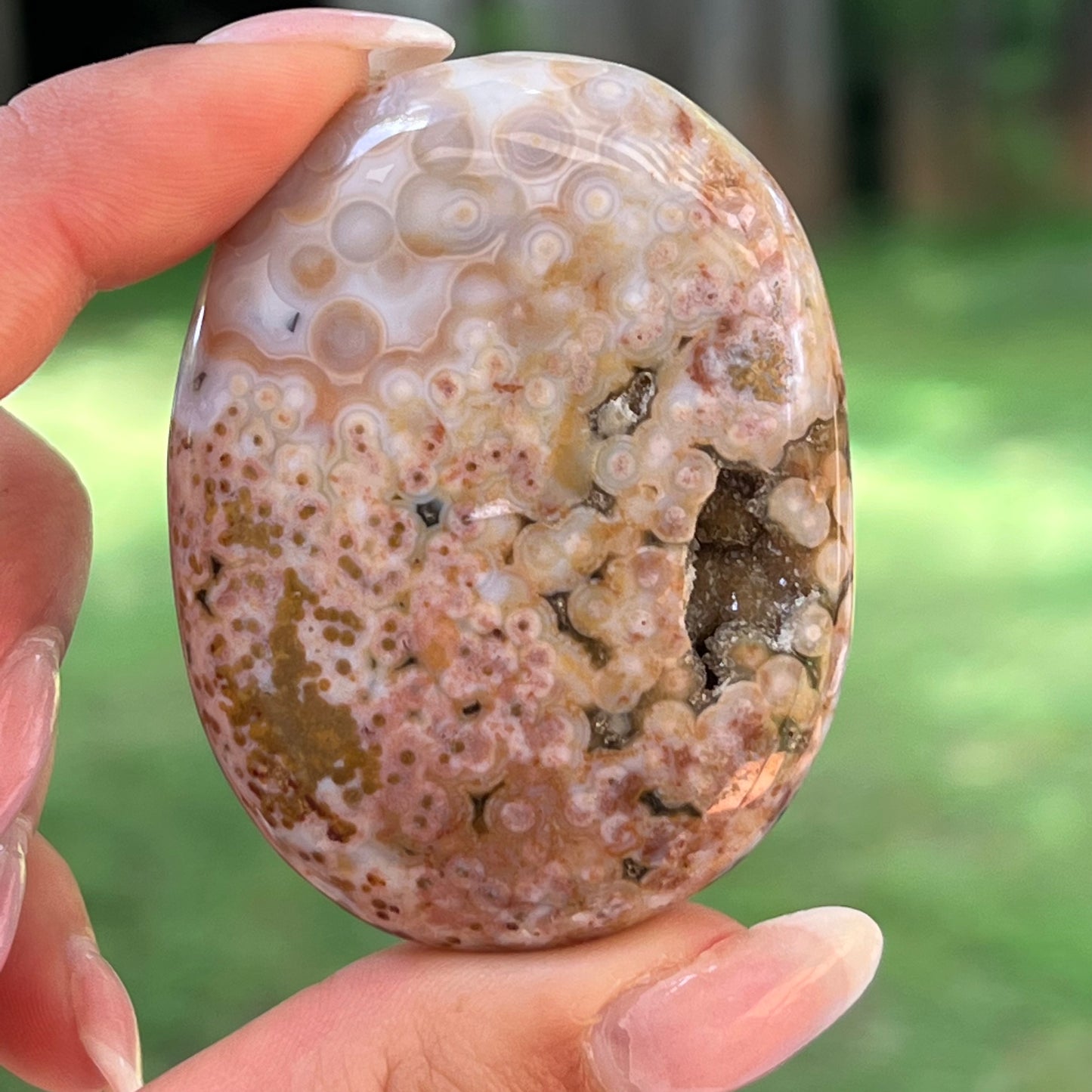 Ocean Jasper Palm Stone (#41e) - Simply Affinity