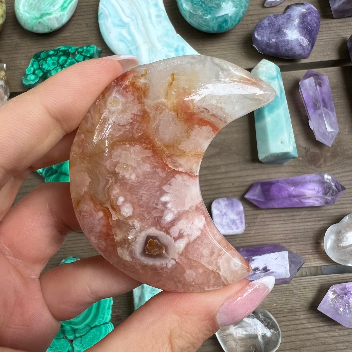 Flower Agate Moon (#1) - Simply Affinity