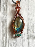 Labradorite Pendant with Turquoise Accent Beads - Simply Affinity
