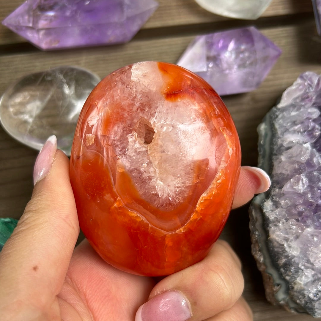 Carnelian Palm Stone (#10) - Simply Affinity