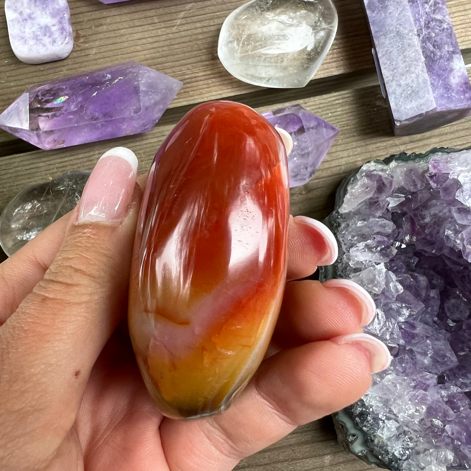 Carnelian Palm Stone (#12) - Simply Affinity