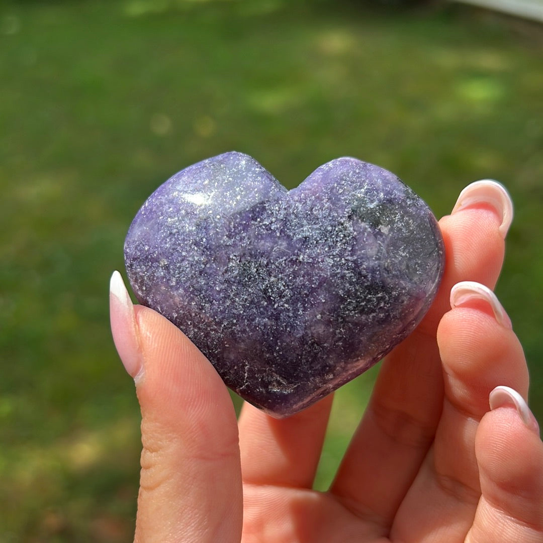 Lepidolite Heart (#3) - Simply Affinity
