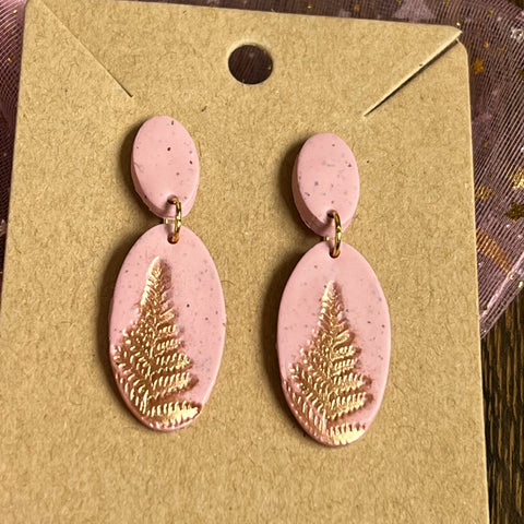 Pink Fern Earrings - Simply Affinity