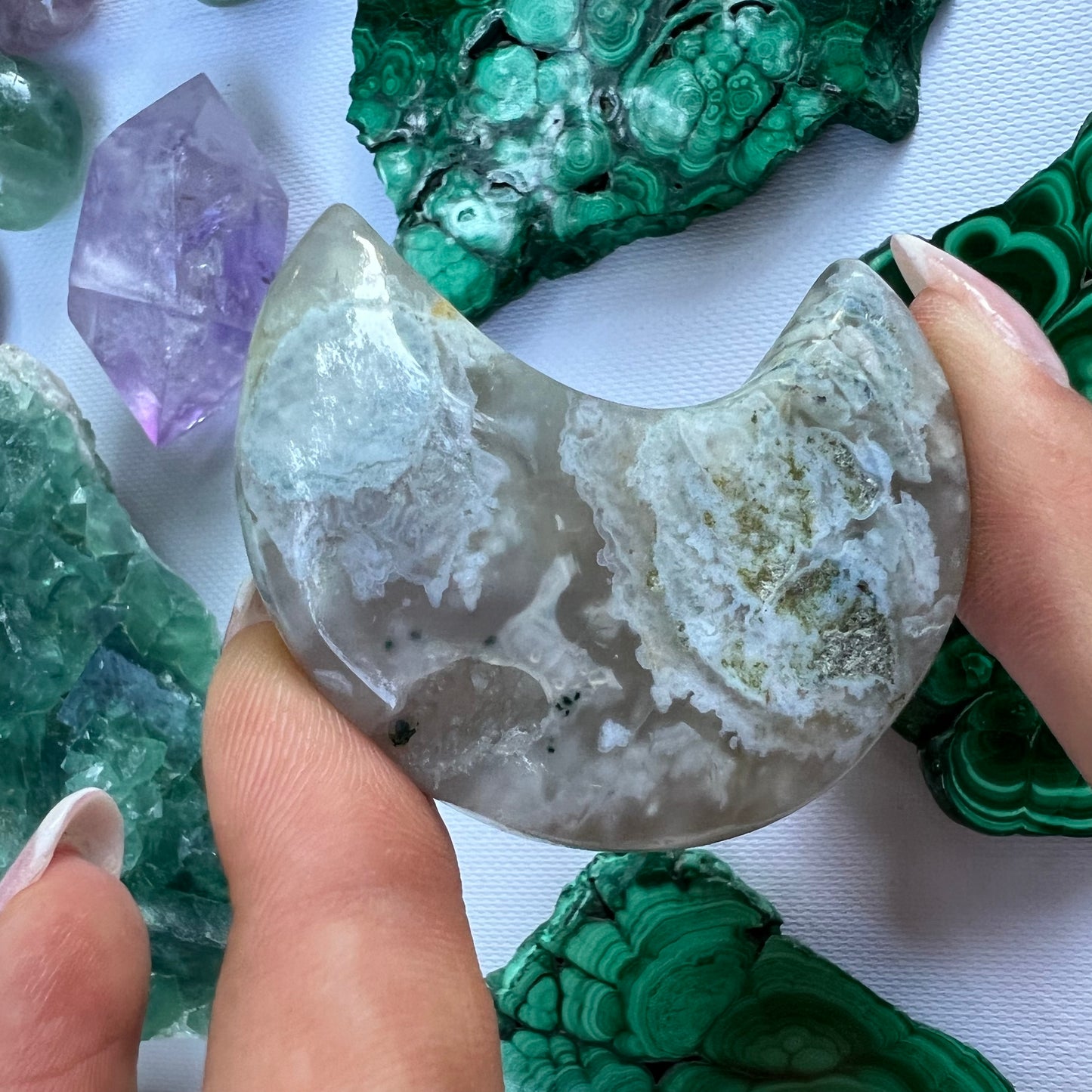 Flower Agate Moon (#9) - Simply Affinity