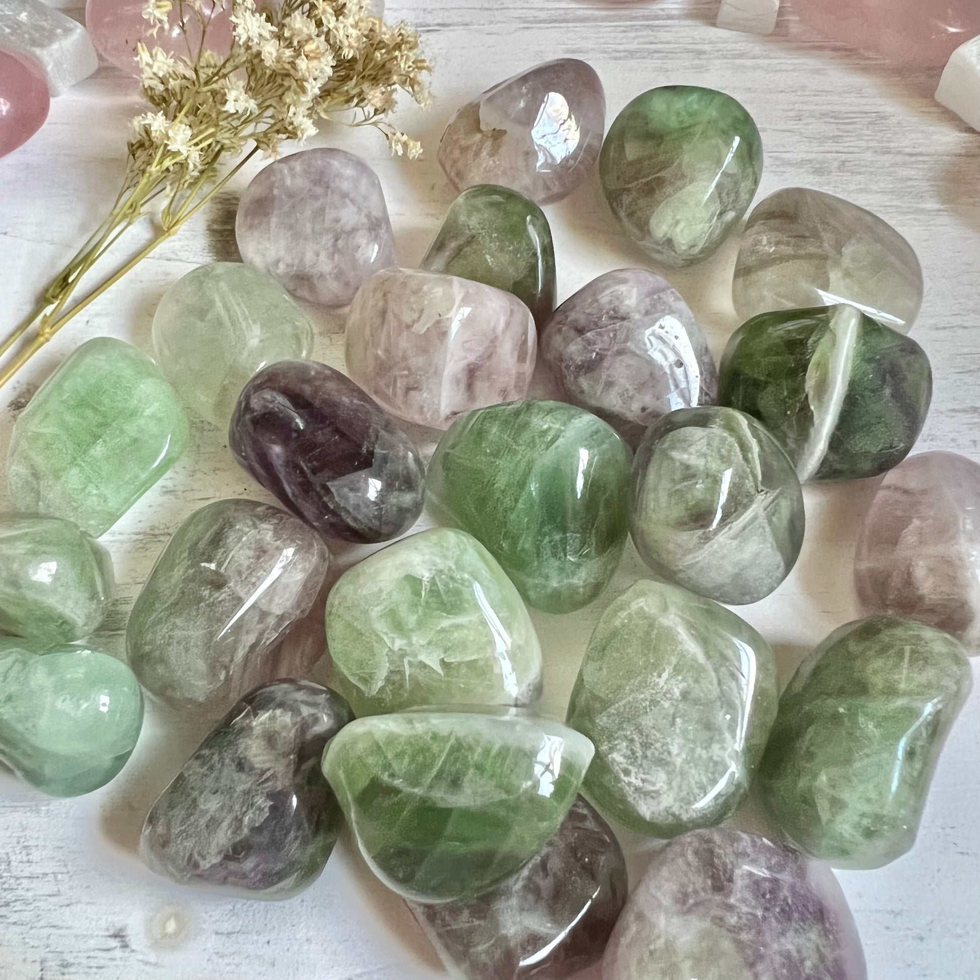 Fluorite Tumble Stone (1 piece intuitively chosen) - Simply Affinity