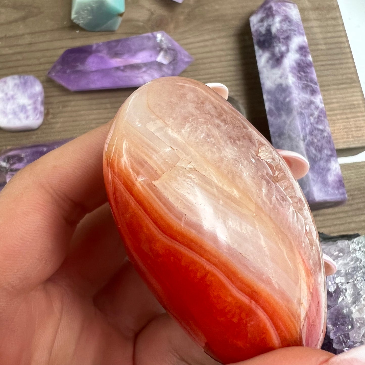 Carnelian Palm Stone (#11) - Simply Affinity
