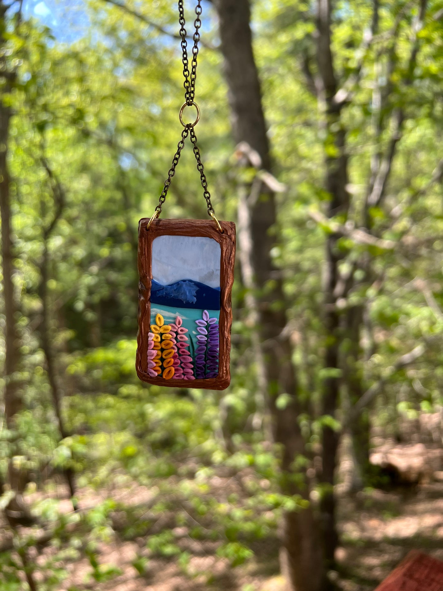 *NEW* Lakeside Floral Framed Necklace (OOAK)