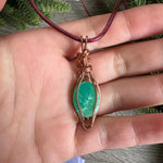 Wire-Wrapped Chrysoprase Pendant - Ready to Ship - Simply Affinity