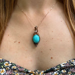 Amazonite & Herkimer Diamond Pendant with Black Spinel - Simply Affinity