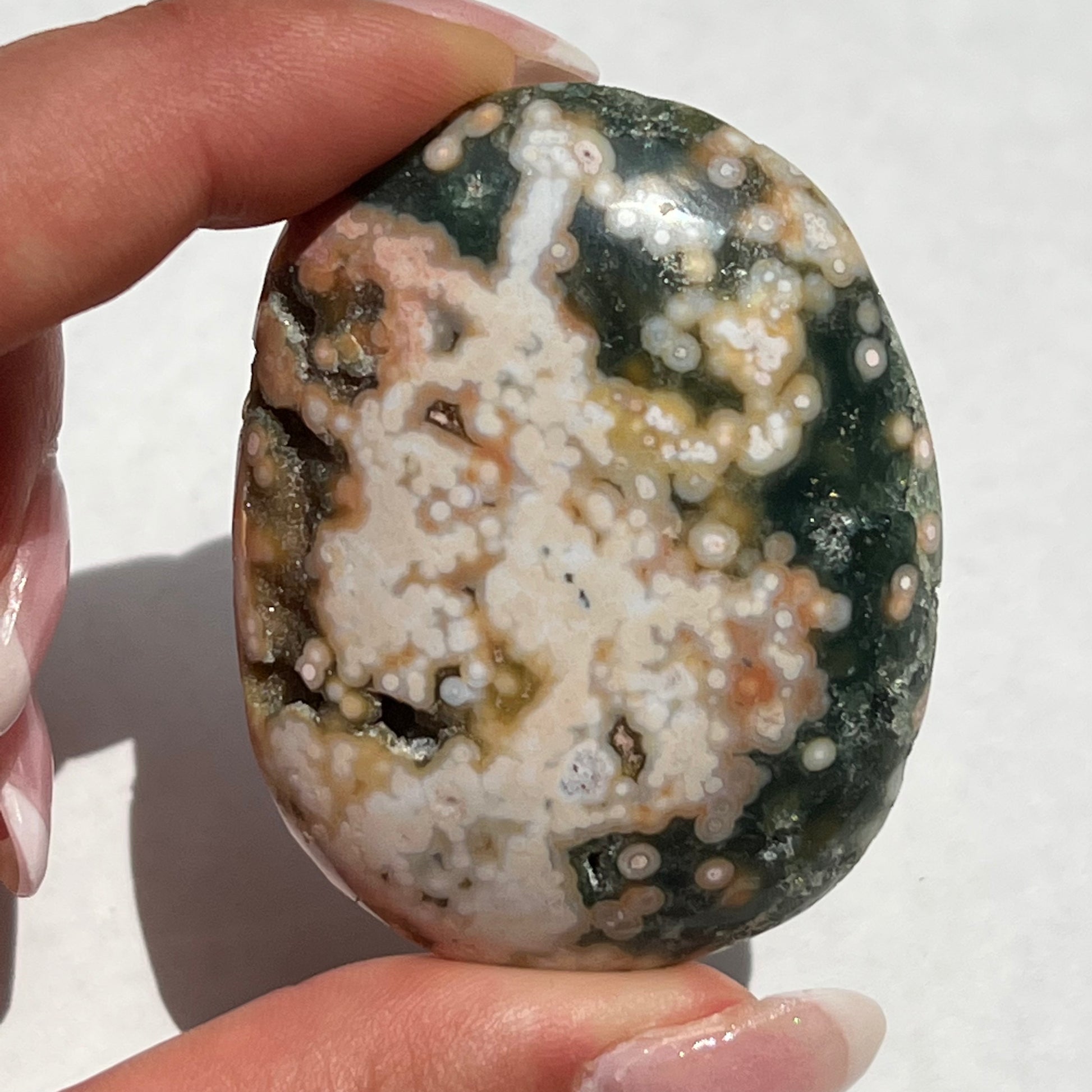 Ocean Jasper Palm Stone (#25e) - Simply Affinity