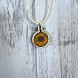 Mini Embroidered Sunflower Necklace - Simply Affinity