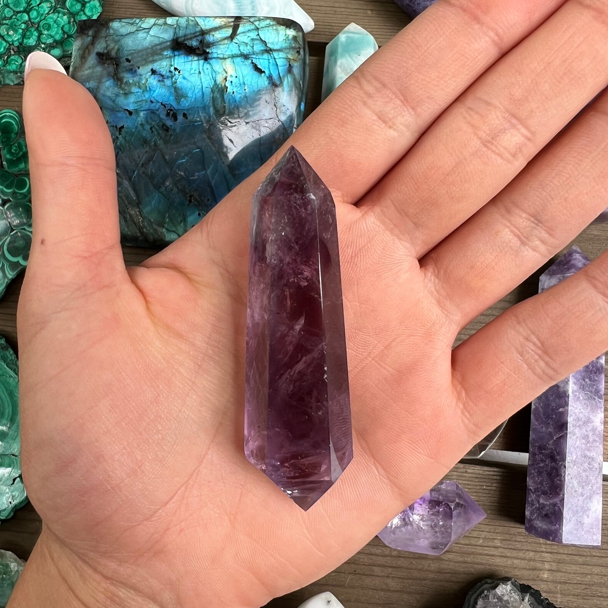 Polished Double Terminated Amethyst Point (#1MTT) - Simply Affinity