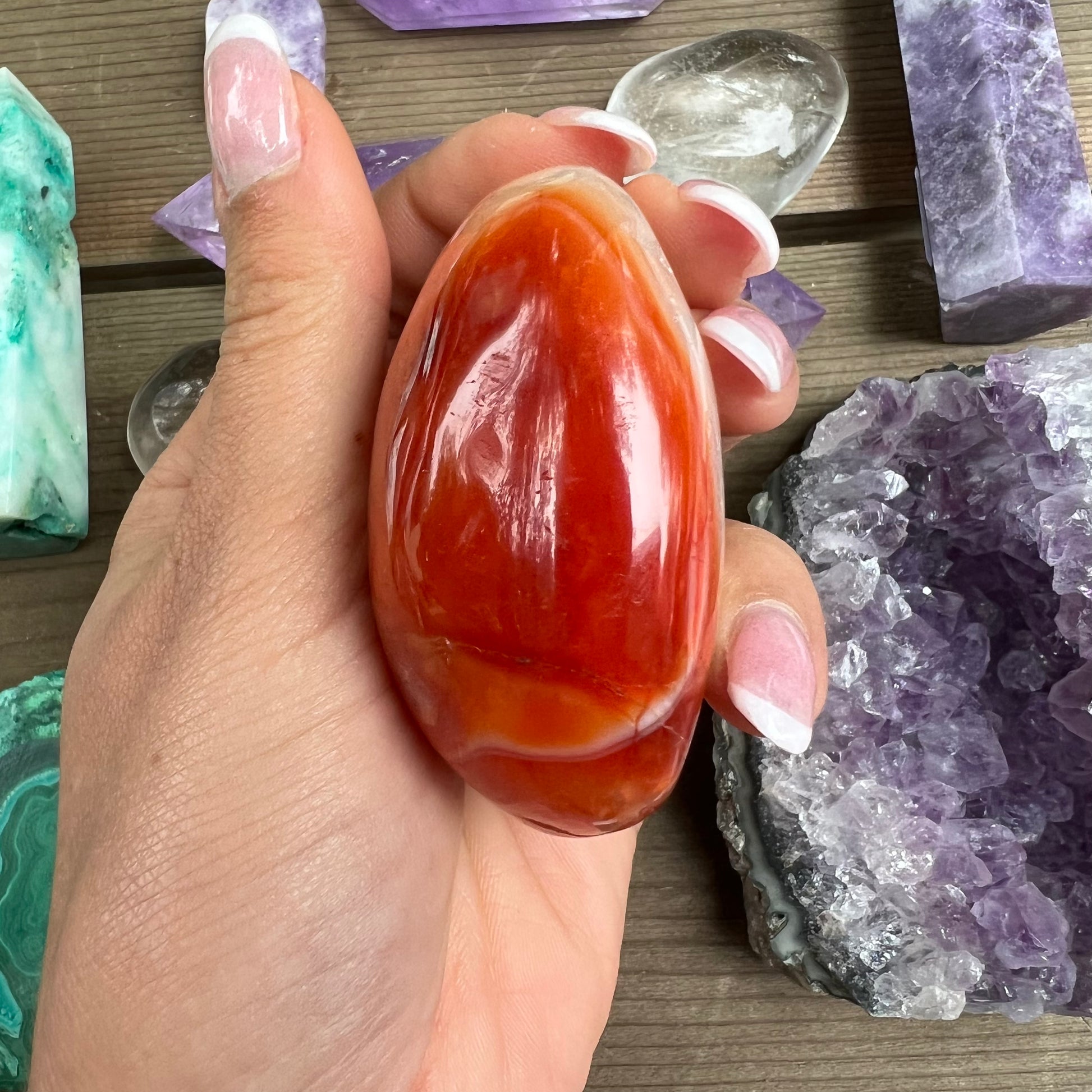 Carnelian Palm Stone (#11) - Simply Affinity